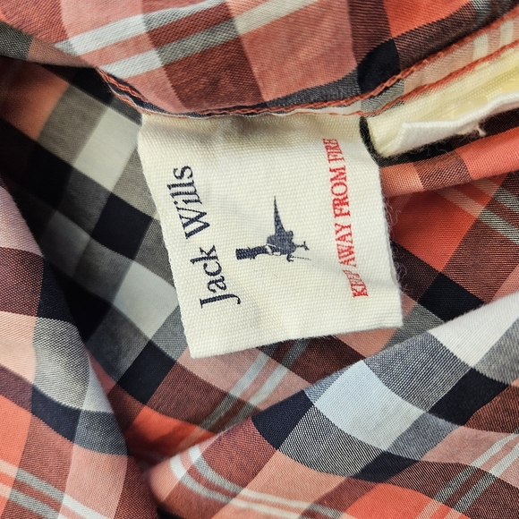 Jack Wills Plain Poplin Red White Shirt Long Sleeve Size Medium Brand NWT - Picture 7 of 10